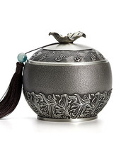 锡茶叶罐纯锡家用金属锡罐锡茶罐密封装茶叶锡罐