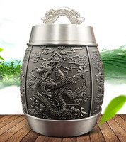 定制锡器茶叶罐锡制工艺礼品茶叶桶纯锡定做厂家
