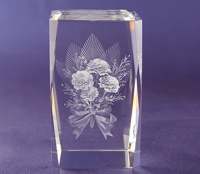 创意水晶3D内雕制作款式【水晶花3D内雕摆件定制】