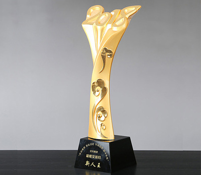创意金属奖杯制作款式-【新人奖金属奖杯定制】