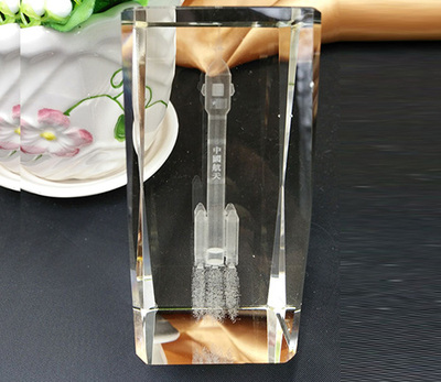 创意水晶3D内雕制作款式【中国航空水晶3D内雕摆件定制】